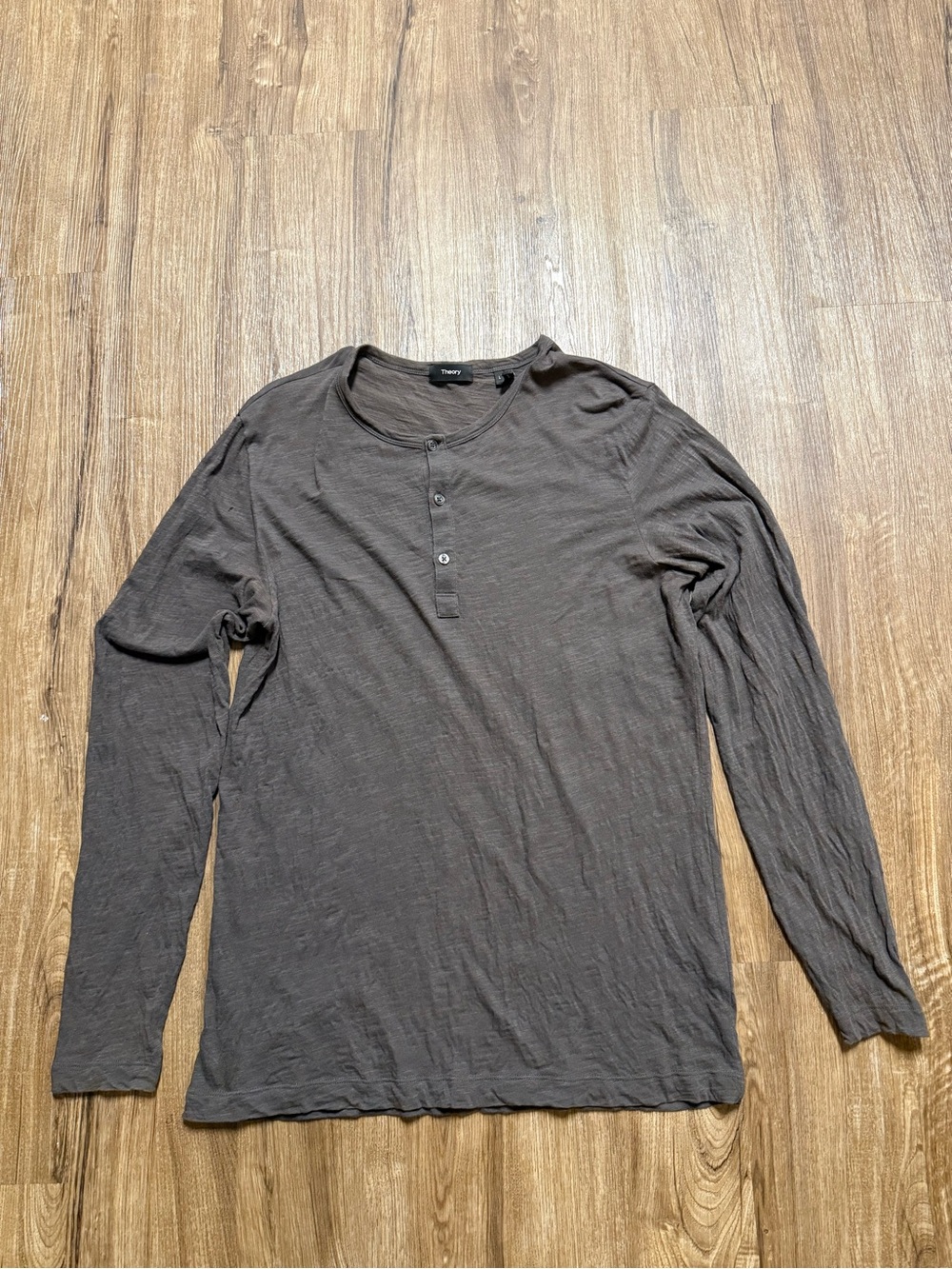 Theory Men's Long Sleeve Henley Shirt